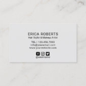 Hallo schöner Maskenbildner-rotes Kuss-Goldskript Visitenkarte (Rückseite)