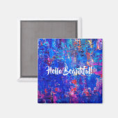 Hallo Schönes anpassbares Magnet (Vorderseite/Rückseite)