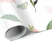 Hallo schönes Aquarell mit Blumen Geschenkpapier (Rolleneckpunkt)