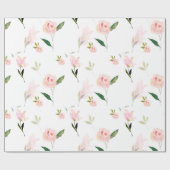 Hallo schönes Aquarell mit Blumen Geschenkpapier (Flach)