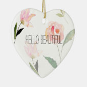 Hallo schönes Aquarell mit Blumen Keramikornament (Rechts)