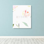 Hallo schönes Aquarell mit Blumen Leinwanddruck (Insitu (Holzboden))