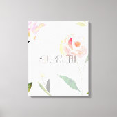 Hallo schönes Aquarell mit Blumen Leinwanddruck (Vorderseite)