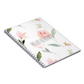 Hallo schönes Aquarell mit Blumen Notizblock (Rechte Seite)