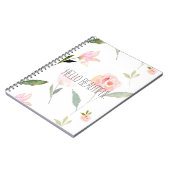 Hallo schönes Aquarell mit Blumen Notizblock (Linke Seite)