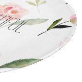 Hallo schönes Aquarell mit Blumen Schneidebrett (Ecke)