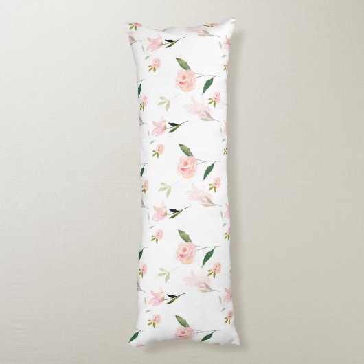 Hallo schönes Aquarell mit Blumen Seitenschläferkissen (Rückseite (Vertikal))