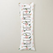 Hallo schönes Aquarell mit Blumen Seitenschläferkissen (Vorderseite Vertikal)