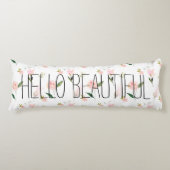 Hallo schönes Aquarell mit Blumen Seitenschläferkissen (Vorderseite)