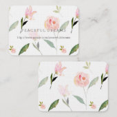 Hallo schönes Aquarell mit Blumen Visitenkarte (Vorne/Hinten)