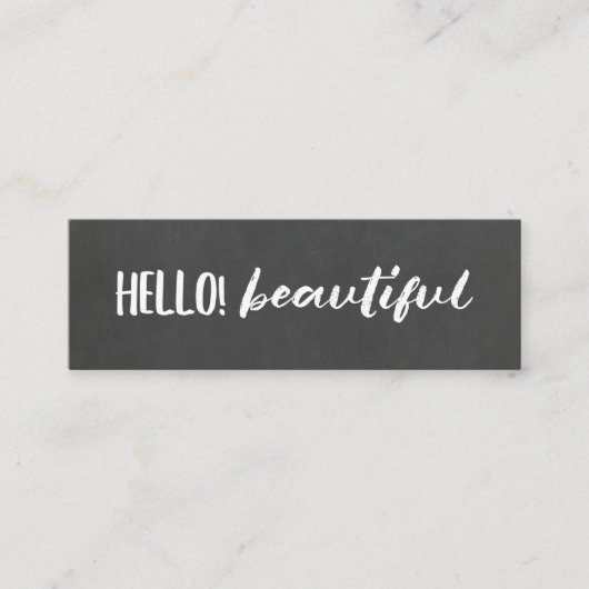 Hallo ! Schönes Chalkboard Mini Visitenkarte (Vorderseite)