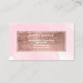 Hallo schönes Imitat-Rosengoldchic-Skriptrosa Visitenkarte (Rückseite)