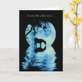 Hallo Schönes Pferd und Big Blue Moon Karte (Gelbe Blume)