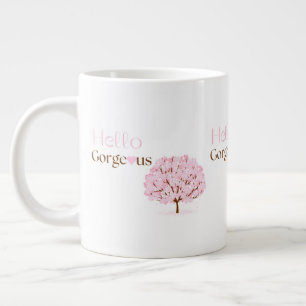 Hallo Schönheit, Rosa Blütenbaum Jumbo-Tasse