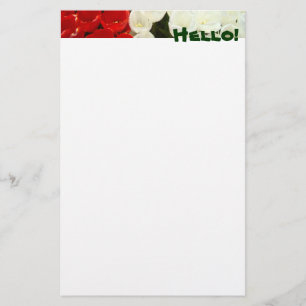 HALLO! Schreibwaren Rote Weiße Tulpen Blumen Frühl Briefpapier