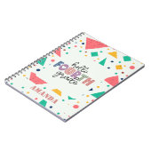 Hallo Schule Grade farbenfrohe geometrische indivi Notizblock (Linke Seite)