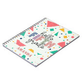 Hallo Schule Grade farbenfrohe geometrische indivi Notizblock (Linke Seite)