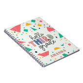 Hallo Schule Grade farbenfrohe geometrische indivi Notizblock (Rechte Seite)