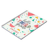 Hallo Schule Grade farbenfrohe geometrische indivi Notizblock (Linke Seite)