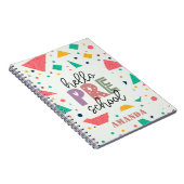 Hallo Schule Grade farbenfrohe geometrische indivi Notizblock (Rechte Seite)