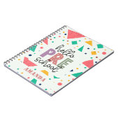 Hallo Schule Grade farbenfrohe geometrische indivi Notizblock (Linke Seite)