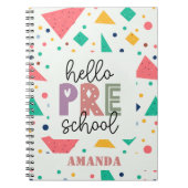 Hallo Schule Grade farbenfrohe geometrische indivi Notizblock (Vorderseite)