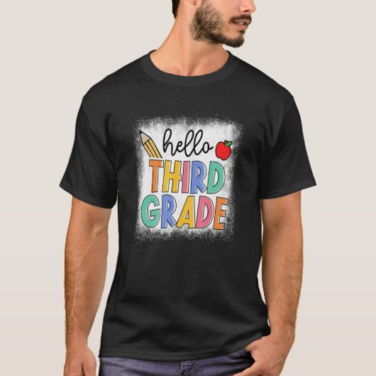 Hallo Schüler der dritten Klasse T-Shirt (Vorderseite)
