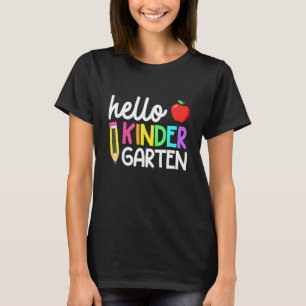 Hallo Schulkinder Team Kindergarten Kinder Zurück T-Shirt
