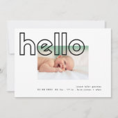 hallo schwarz auf weiß, modern, einfach minimalist ankündigung (Vorderseite)