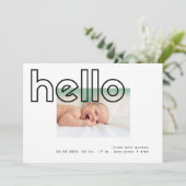 hallo schwarz auf weiß, modern, einfach minimalist ankündigung (Stehend Vorderseite)