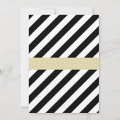 Hallo Schwarz und Gold Glitzer Geburtstag Einladun Einladung (Rückseite)