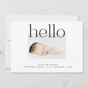 hallo    Schwarz-Weiß-Moderne, einfach minimalisti Ankündigung