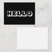 Hallo, Schwarz-weiße Karte (Vorne/Hinten)