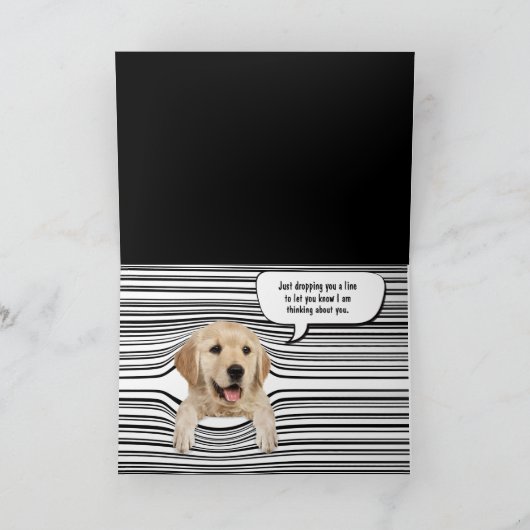 hallo-schwarz-weiße Streifen Karte (Innenseite)