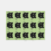 Hallo schwarze Katzen-Fleece-Decke Fleecedecke (Vorderseite (Horizontal))