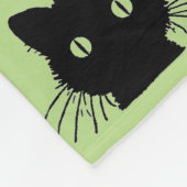 Hallo schwarze Katzen-Fleece-Decke Fleecedecke (Ecke)