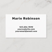 Hallo schwarze und orangefarbene Visitenkarten mit Visitenkarte (Rückseite)