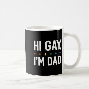 Hallo schwuler Vater, Vater unterstützt LGBTQ Prid Kaffeetasse