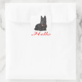 Hallo Scottish Terrier Puppy Dodge Sticker / Label (Tasche)