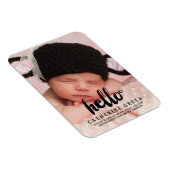 Hallo-Script | Baby Birth Announcement Magnet (Rechte Seite)