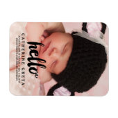 Hallo-Script | Baby Birth Announcement Magnet (Horizontal)