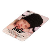 Hallo-Script | Baby Birth Announcement Magnet (Linke Seite)