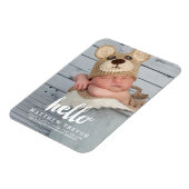 Hallo-Script | Baby Birth Announcement Magnet (Linke Seite)