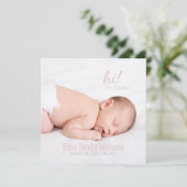 Hallo! Script Baby Girl | Ankündigung von Foto zur (Stehend Vorderseite)