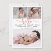 Hallo Script Girl Geb Ankündigung (Vorderseite)