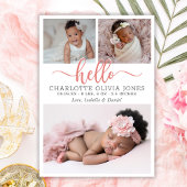 Hallo Script Girl Geb Ankündigung