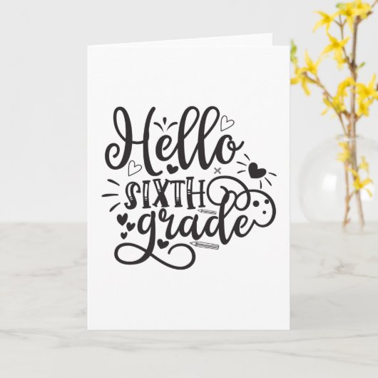 Hallo Sechste Stufe Karte (Gelbe Blume)