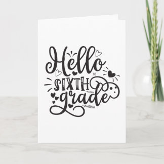 Hallo Sechste Stufe Karte