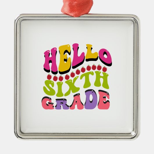 Hallo Sechste Stufe Ornament Aus Metall (Vorne)