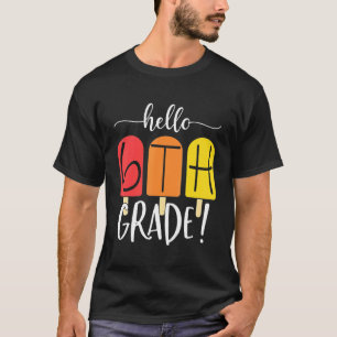 Hallo Sechster Schullehrer zurück zur Schule Eis C T-Shirt
